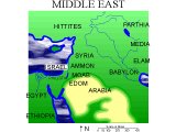 Map of the Middle East with OT countries marked